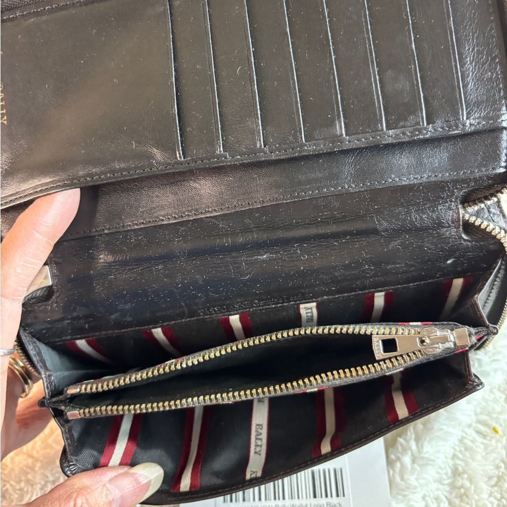 BALLY Baliro Leather Zip Around Wallet Color Multi - Picture 11 of 16
